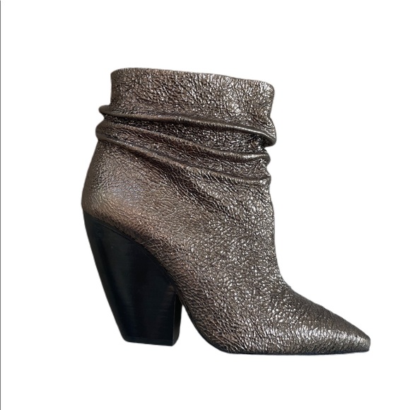 Iro Bronze Textured Theke Ankle Boots 